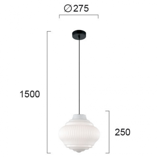 BOHO ΚΡΕΜΑΣΤΟ ΜΟΝΟΦΩΤΟ ΦΩΤΙΣΤΙΚΟ ΓΥΑΛΙΝΟ ΛΕΥΚΟ ΟΠΑΛ Φ27,5