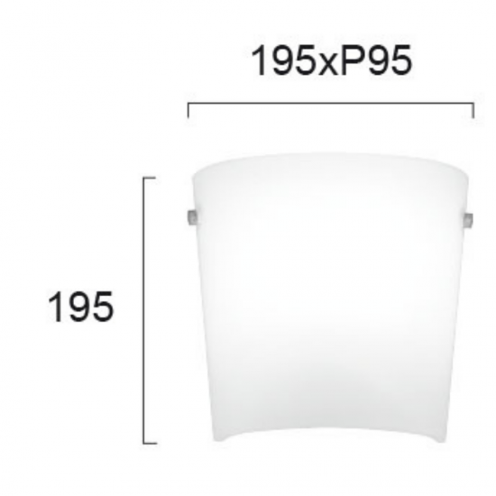 LENNY ΑΠΛΙΚΑ ΤΟΙΧΟΥ ΓΥΑΛΙΝΗ ΛΕΥΚΗ 19,5x19,5xY9,5CM