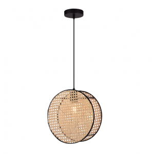 GHEISA ΚΡΕΜΑΣΤΟ ΦΩΤΙΣΤΙΚΟ ΜΟΝΟΦΩΤΟ RATTAN ΦΥΣΙΚΟ 30x13xH123cm