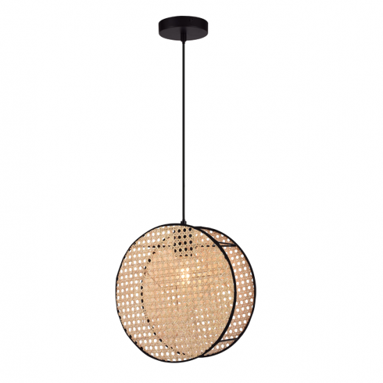 GHEISA ΚΡΕΜΑΣΤΟ ΦΩΤΙΣΤΙΚΟ ΜΟΝΟΦΩΤΟ RATTAN ΦΥΣΙΚΟ 30x13xH123cm