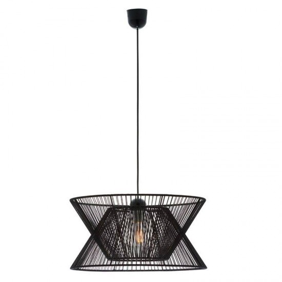 ARGELA ΚΡΕΜΑΣΤΟ ΜΟΝΟΦΩΤΟ ΦΩΤΙΣΤΙΚΟ ΜΕ ΣΧΟΙΝΙ ΜΑΥΡΟ Φ45cm