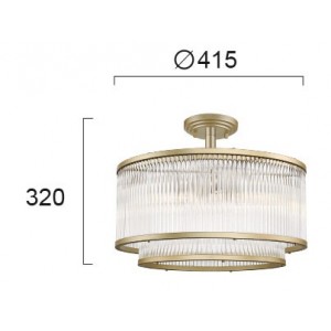 ΦΩΤΙΣΤΙΚΟ ΟΡΟΦΗΣ 5ΦΩΤΟ KAROLINA D41.5X32CM 