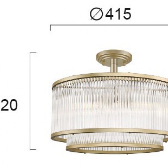 ΦΩΤΙΣΤΙΚΟ ΟΡΟΦΗΣ 5ΦΩΤΟ KAROLINA D41.5X32CM