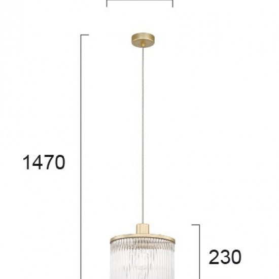 ΚΡΕΜΑΣΤΟ ΜΟΝΟΦΩΤΟ ΦΩΤΙΣΤΙΚΟ KAROLINA D22X147CM