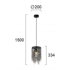 ΚΡΕΜΑΣΤΟ ΦΩΤΙΣΤΙΚΟ ΜΟΝΟΦΩΤΟ JULIANNA D20X150CM