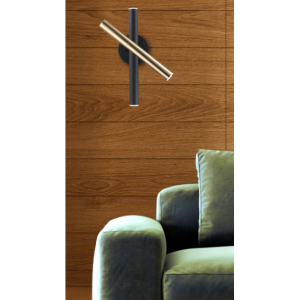 BALLET ΦΩΤΙΣΤΙΚΟ ΤΟΙΧΟΥ LED ΜΕΤΑΛΛΟ ΜΑΥΡΟ 10xH33cm