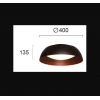 CHESTER ΠΛΑΦΟΝΙΕΡΑ LED ΜΕΤΑΛΛΟ ΜΑΥΡΟ Φ40x13,5cm