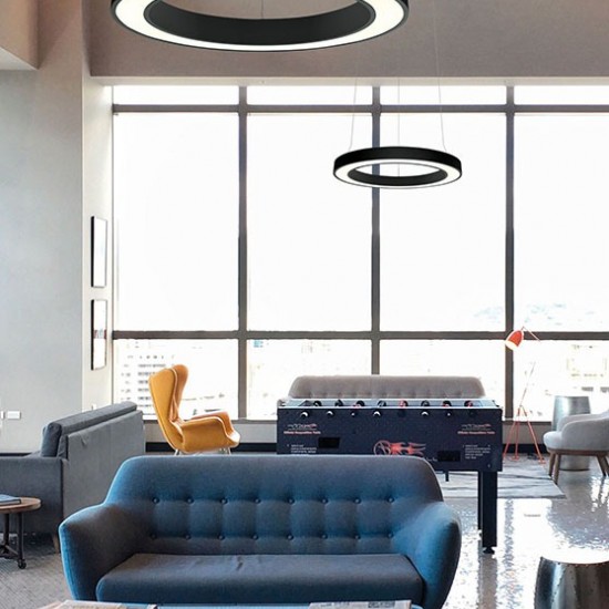 KLARA ΚΡΕΜΑΣΤΟ ΦΩΤΙΣΤΙΚΟ LED ΜΕΤΑΛΛΙΚΟ ΜΑΥΡΟ Φ50cm