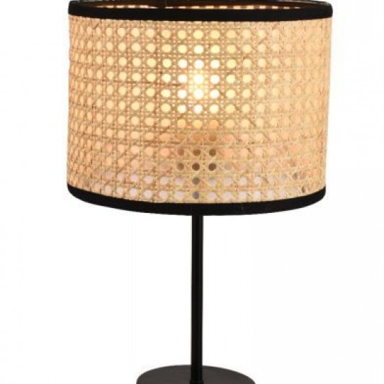 GHEISA ΕΠΙΤΡΑΠΕΖΙΟ ΦΩΤΙΣΤΙΚΟ ΜΟΝΟΦΩΤΟ RATTAN ΦΥΣΙΚΟ Φ25xH40cm