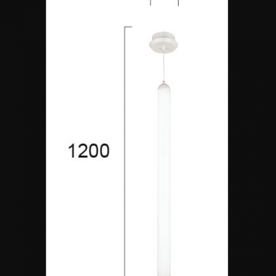 CALYPSO ΚΡΕΜΑΣΤΟ ΦΩΤΙΣΤΙΚΟ LED ΓΥΑΛΙ ΛΕΥΚΟ Φ12xH120cm