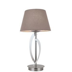 EVELYN Μεταλλικό Πορτατίφ με Γκρι Αμπαζουρ 48xΦ250