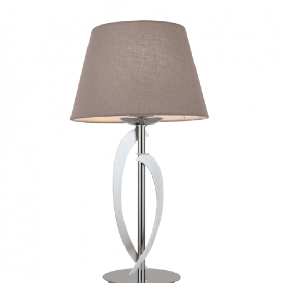 EVELYN Μεταλλικό Πορτατίφ με Γκρι Αμπαζουρ 48xΦ250