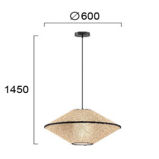 AMICA ΚΡΕΜΑΣΤΟ ΦΩΤΙΣΤΙΚΟ ΜΟΝΟΦΩΤΟ ΨΑΦΙΝΟ ΦΥΣΙΚΟ Φ60xH145cm