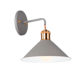 RODEO Μεταλλική Απλίκα σε γκρί χρώμα 27xΦ210xP240