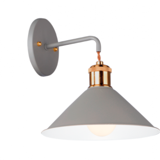 RODEO Μεταλλική Απλίκα σε γκρί χρώμα 27xΦ210xP240