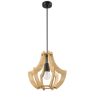 ELTON Ξύλινο Φωτιστικό σε φυσικό χρώμα 100xΦ395x39