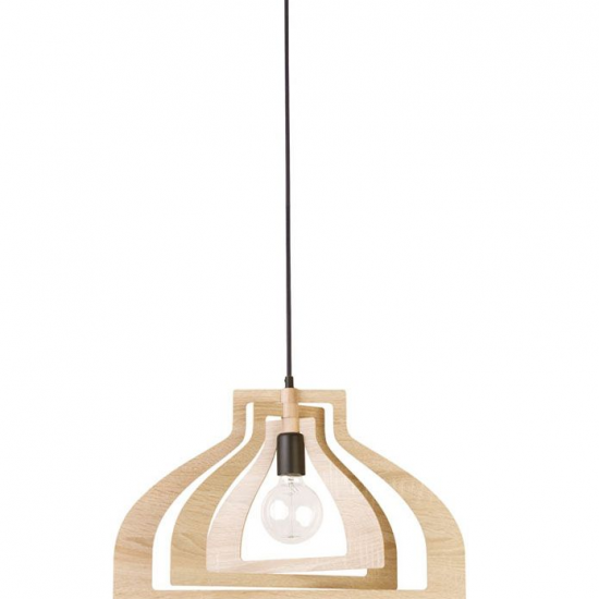 ROXIE Ξύλινο Φωτιστικό σε φυσικό χρώμα 100xΦ525x36