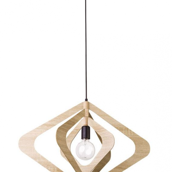 ROXIE Ξύλινο Φωτιστικό σε φυσικό χρώμα 100xΦ640x47