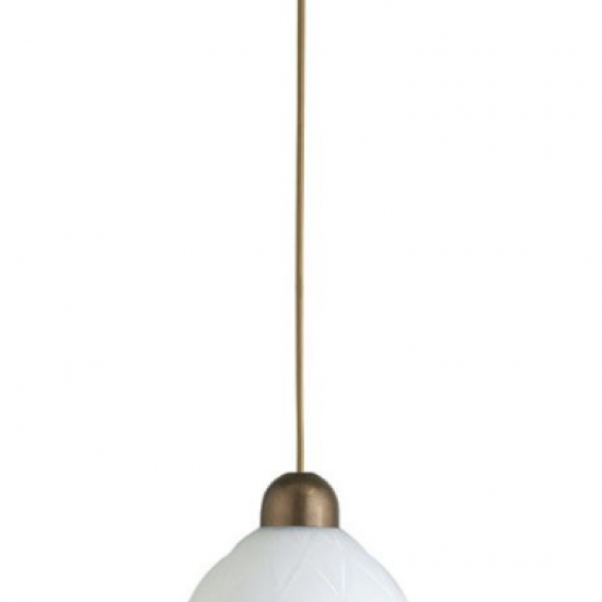 ROMBINA Γυάλινο Φωτιστικό με decor σε Λευκό χρώμα 100xΦ250x16.3