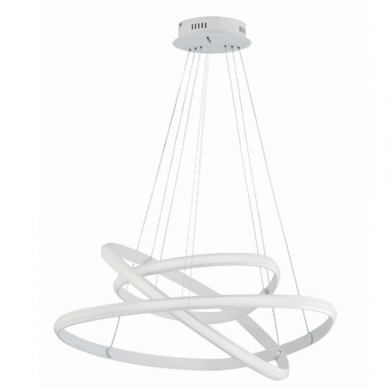 COZI ΚΡΕΜΑΣΤΟ ΜΕΤΑΛΛΙΚΟ ΦΩΤΙΣΤΙΚΟ LED ΛΕΥΚΟ 3000K Φ74cm