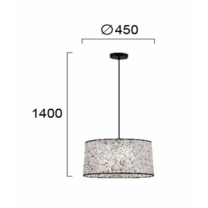 MOZAIKA ΚΡΕΜΑΣΤΟ ΦΩΤΙΣΤΙΚΟ ΜΟΝΟΦΩΤΟ ΥΦΑΣΜΑ ΛΕΥΚΟ Φ35xH140cm