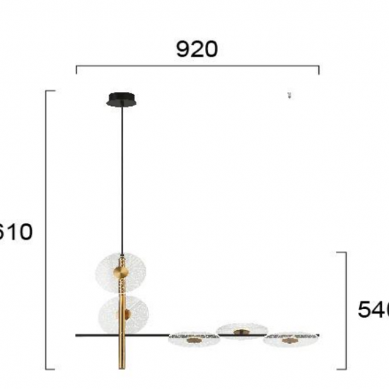 SUN ΚΡΕΜΑΣΤΟ ΦΩΤΙΣΤΙΚΟ ΡΑΓΑ LED ΜΕΤΑΛΛΟ ΑΚΡΥΛΙΚΟ 92xH161cm