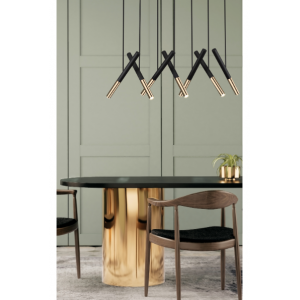 BALLET ΦΩΤΙΣΤΙΚΟ ΟΡΟΦΗΣ ΡΑΓΑ LED ΜΕΤΑΛΛΟ ΜΑΥΡΟ 95xH141cm