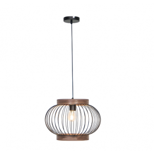 DARLING ΚΡΕΜΑΣΤΟ ΦΩΤΙΣΤΙΚΟ ΜΕΤΑΛΛΟ ΜΑΥΡΟ Φ45xH120cm