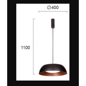 CHESTER ΚΡΕΜΑΣΤΟ ΦΩΤΙΣΤΙΚΟ LED ΜΕΤΑΛΛΟ ΜΑΥΡΟ Φ40x110cm