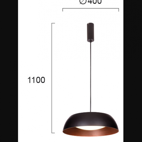CHESTER ΚΡΕΜΑΣΤΟ ΦΩΤΙΣΤΙΚΟ LED ΜΕΤΑΛΛΟ ΜΑΥΡΟ Φ40x110cm