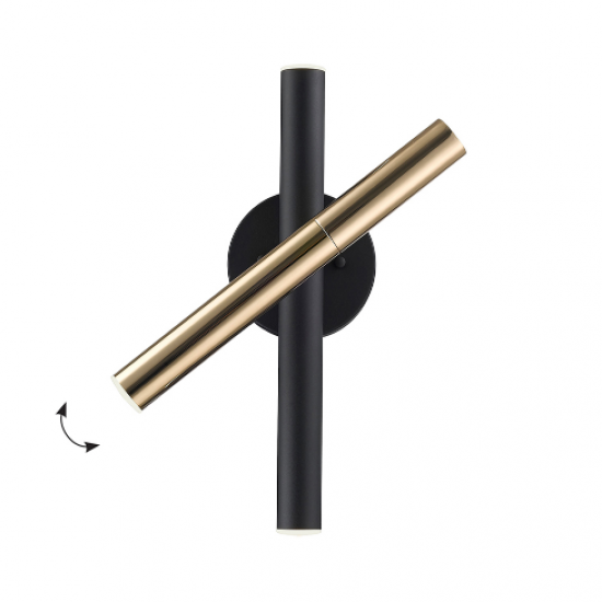 BALLET ΦΩΤΙΣΤΙΚΟ ΤΟΙΧΟΥ LED ΜΕΤΑΛΛΟ ΜΑΥΡΟ 10xH33cm