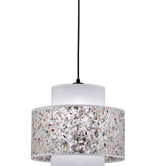 MOZAIKA ΚΡΕΜΑΣΤΟ ΦΩΤΙΣΤΙΚΟ ΜΟΝΟΦΩΤΟ ΥΦΑΣΜΑ ΛΕΥΚΟ Φ35xH170cm