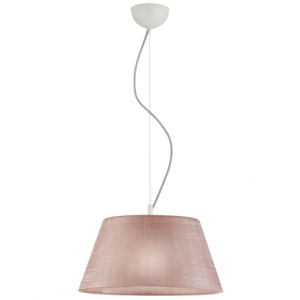 ESTER Γυάλινο Φωτιστικό με χειροποίητο decor σε ροδί χρώμα 110xΦ370x18,5