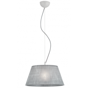 ESTER Γυάλινο Φωτιστικό με χειροποίητο decor σε γκρι χρώμα 110xΦ370x18,5