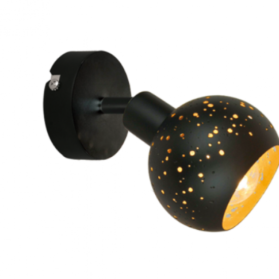 GALAXY Μεταλλικό Σποτ σε μαύρο χρώμα 16xΦ100x19