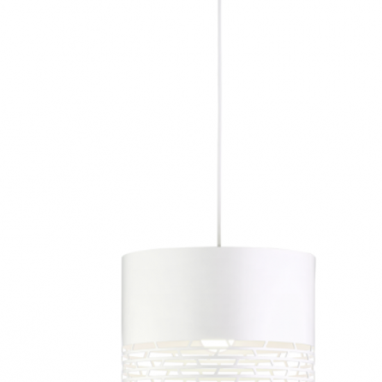 FERETTI Μεταλλικό Φωτιστικό σε λευκό χρώμα 120xΦ320x36