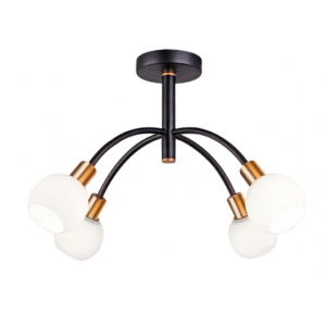 ELISA Μεταλλική  Πλαφονιέρα με γυαλί οπαλ ματ 37xΦ590