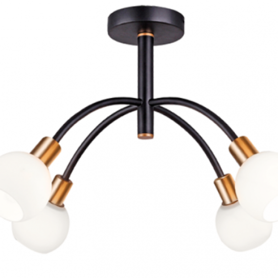 ELISA Μεταλλική  Πλαφονιέρα με γυαλί οπαλ ματ 37xΦ590