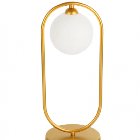 FANCY Μεταλλικό Πορτατιφ  γυαλί λευκό οπάλ σατινάτο  σε χρυσό χρώμα 43xΦ170