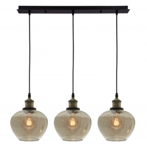 JONAS Γυάλινη  Ράγα σε μελί χρώμα 120x70