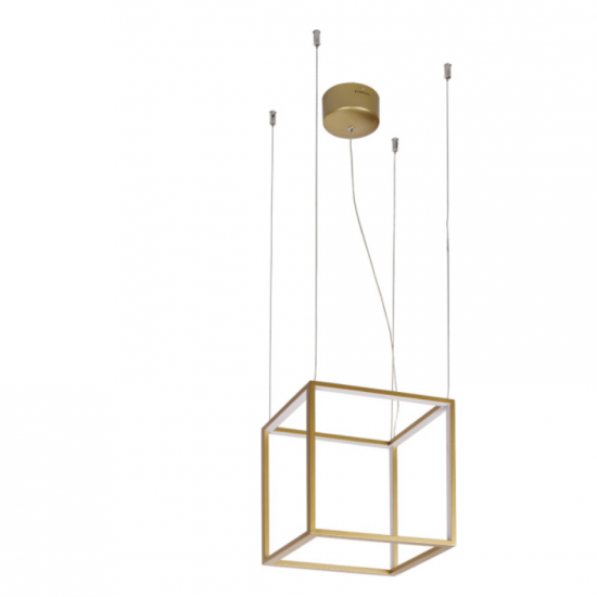 GOLD-CUBE Μεταλλικό Φωτιστικό σε χρυσό ματ 120x30x30