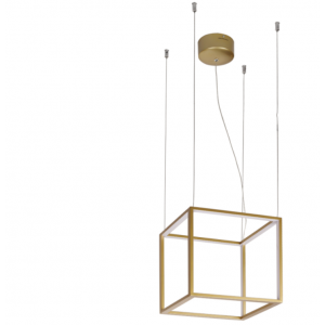 GOLD-CUBE Μεταλλικό Φωτιστικό σε χρυσό ματ 120x40x40