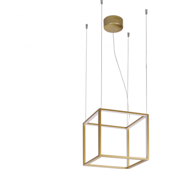 GOLD-CUBE Μεταλλικό Φωτιστικό σε χρυσό ματ 120x40x40