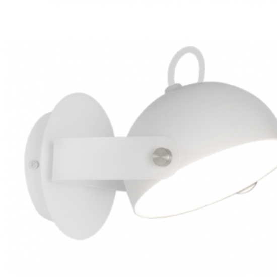 HEMI Μεταλλική απλίκα σε λευκό χρώμα 12x13xP210