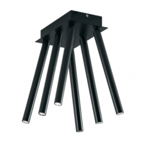 DUCT 6/φωτη Πλαφονιέρα Αλουμινίου σε μαύρο χρώμα 34x23x15 