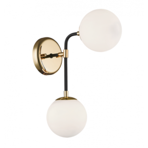 HARIET Μεταλλική  Απλίκα με γυαλί οπαλ ματ 36x12xP260