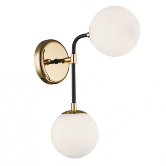 HARIET Μεταλλική  Απλίκα με γυαλί οπαλ ματ 36x12xP260