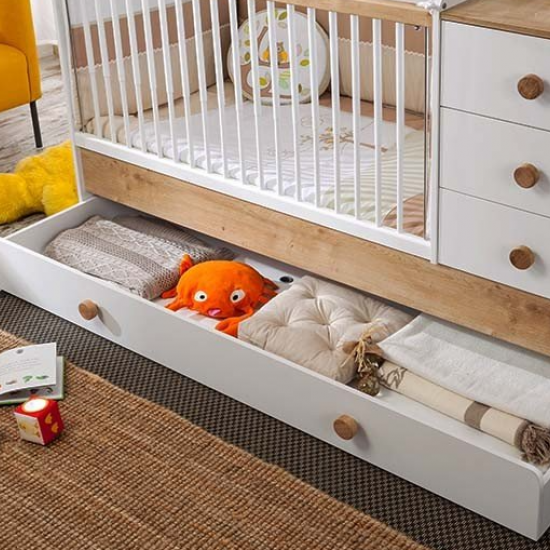 NATURA BABY ΒΡΕΦΙΚΗ ΚΟΥΝΙΑ 3-1 ΜΕΓΑΛΗ 185x87xH103cm