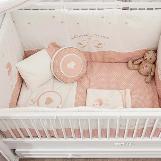 ΒΡΕΦΙΚΗ ΠΡΟΙΚΑ ROMANTIC ΡΟΖ 130x80 cm