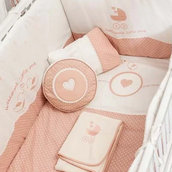 ΒΡΕΦΙΚΗ ΠΡΟΙΚΑ ROMANTIC ΡΟΖ 130x80 cm